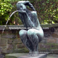 life size city landscape bronze figure girl playing water fountain for outdoor garden park home decoration